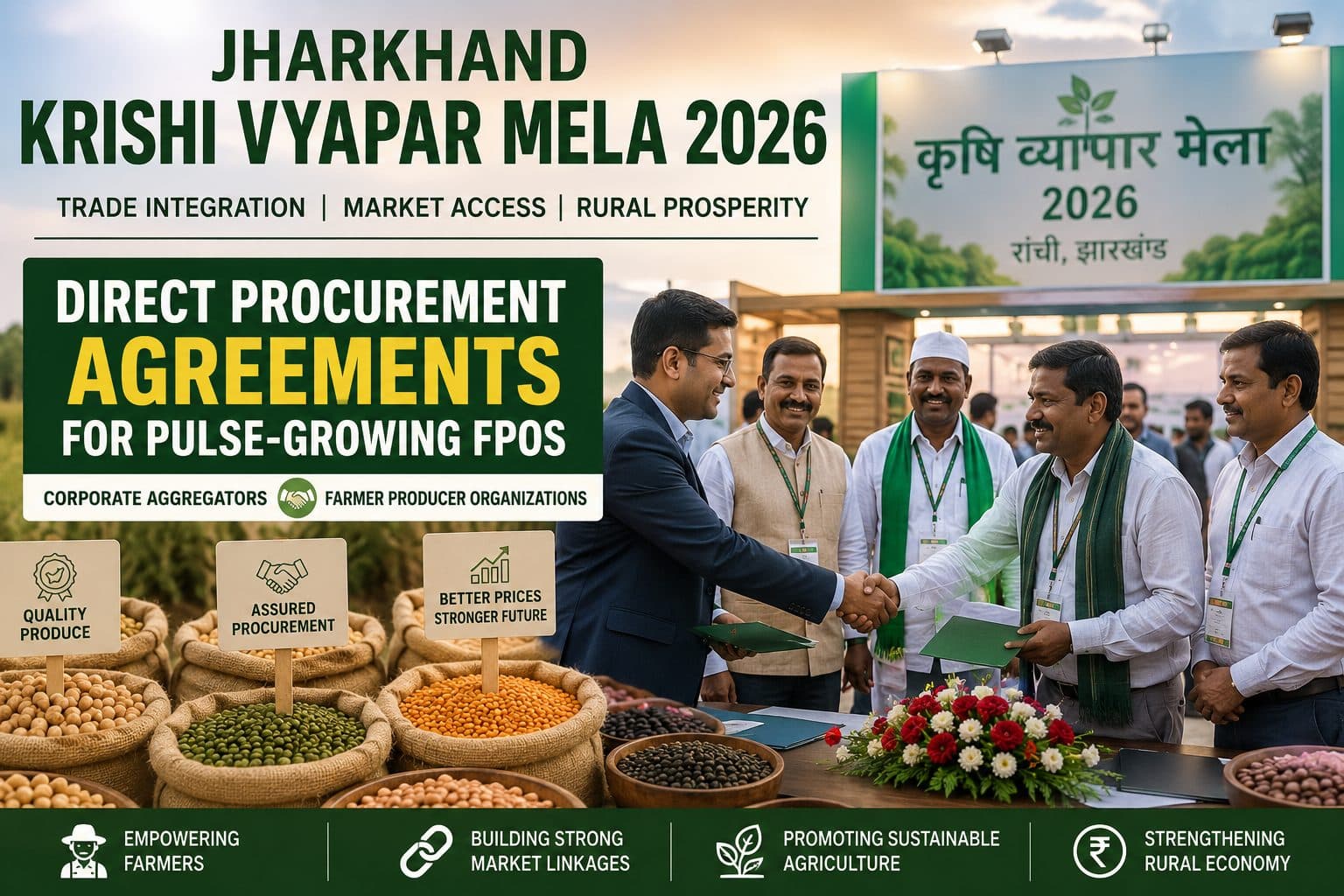 Jharkhand Krishi Vyapar Mela 2026 Generates Direct Procurement Agreements for Pulse FPOs