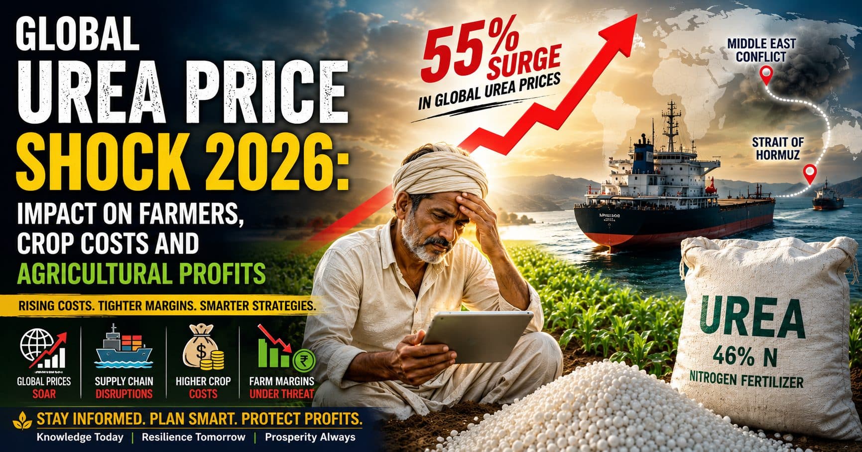 Global Urea Prices Surge 55%: Impact on Farmers, Crops, and Agricultural Profits
