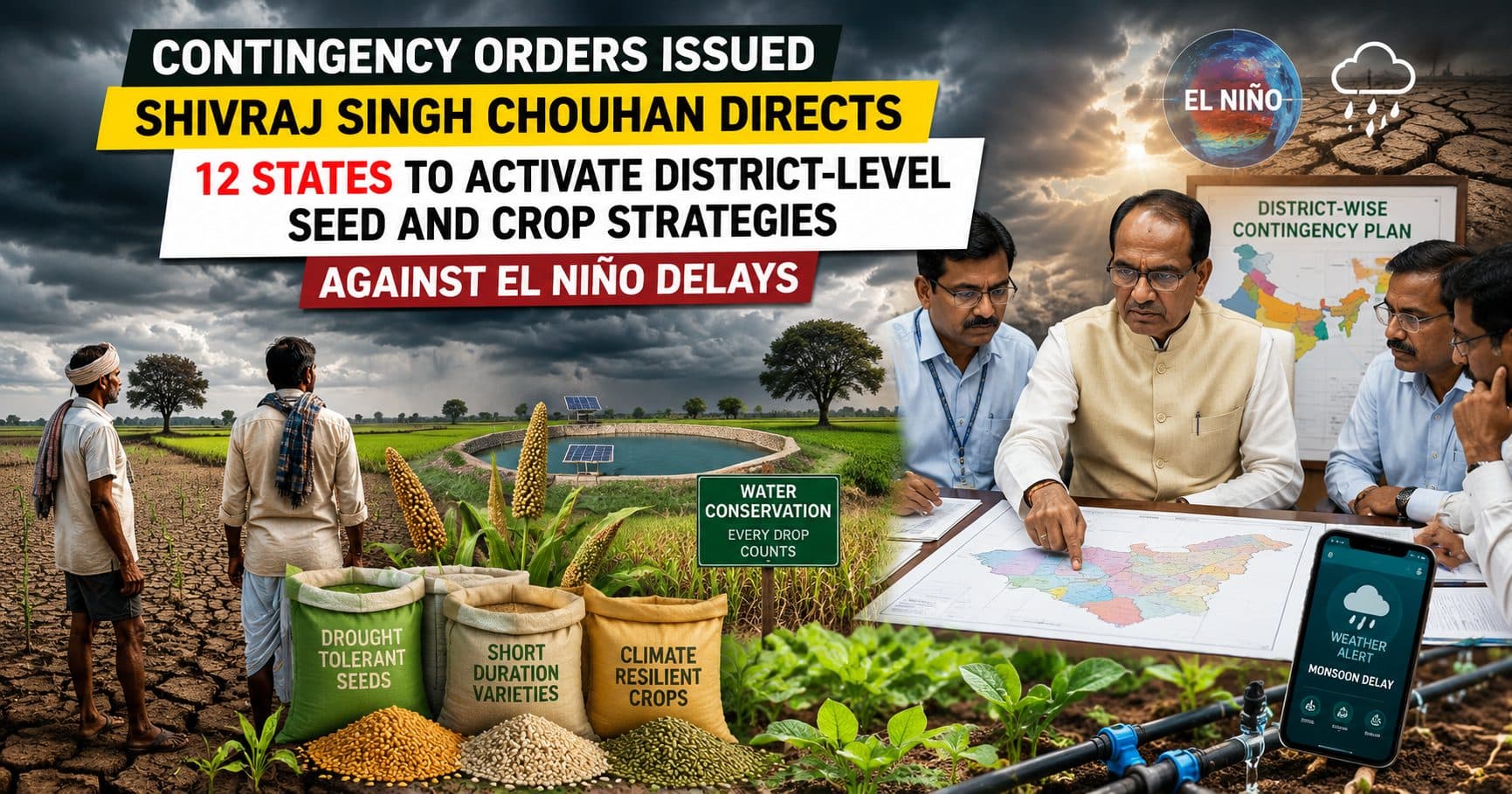 Contingency Orders Issued: Shivraj Singh Chouhan Directs 12 States to Activate District-Level Seed and Crop Strategies Against El Niño Delays