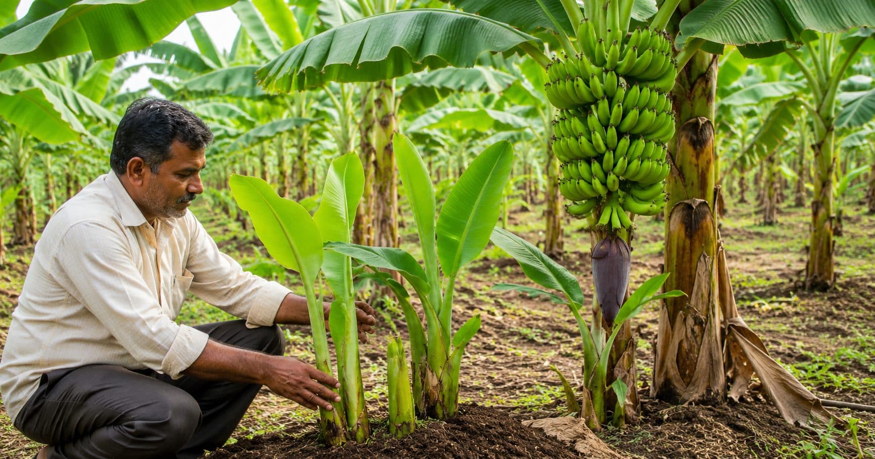 केले की स्थायी खेती: एक बार रोपण के बाद वर्षों तक उत्पादन और प्रबंधन