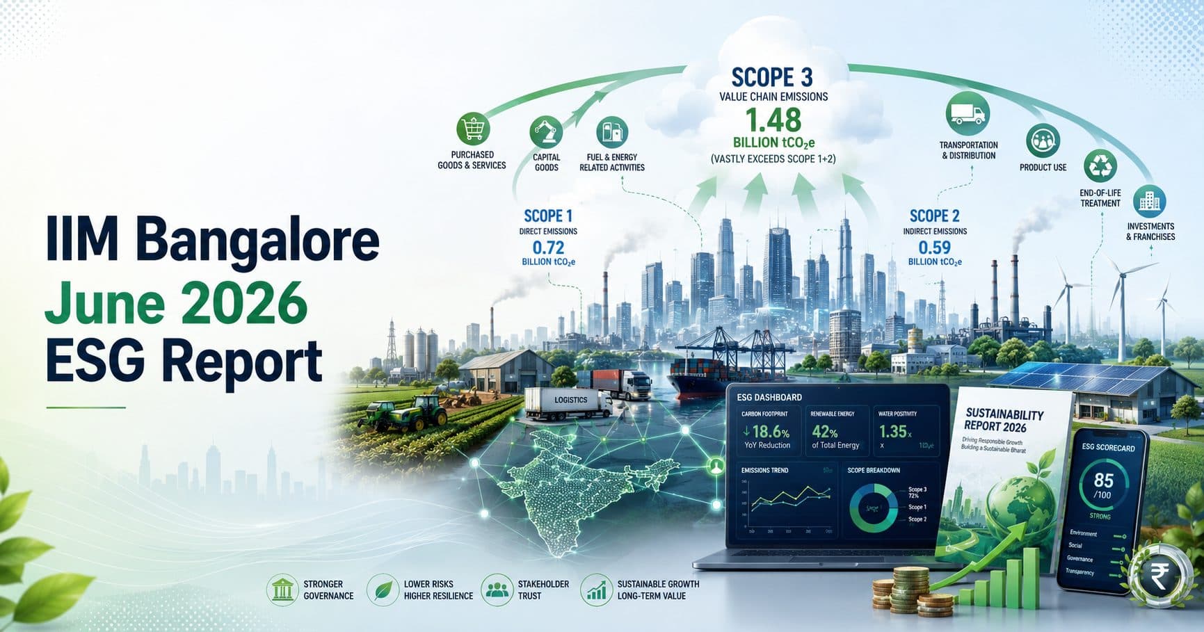 IIM Bangalore June 2026 ESG Report: Scope 3 Emissions Now Surpass Scope 1 & 2 for India's Top Companies