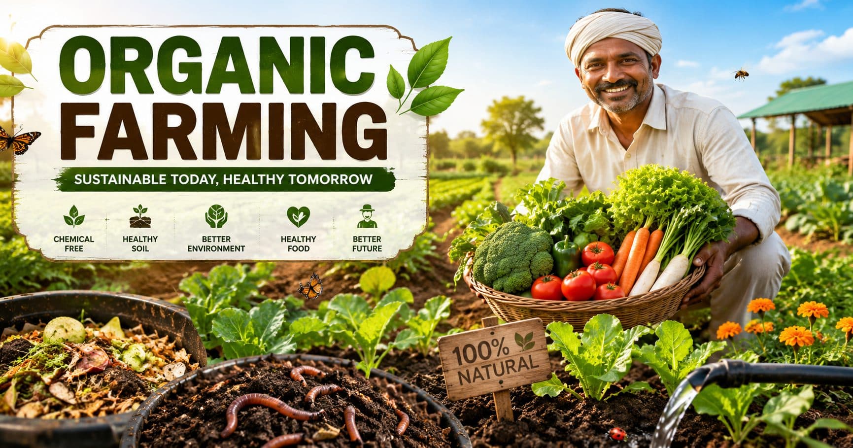 Organic Farming: Benefits, Methods, Challenges, and Future of Sustainable Agriculture