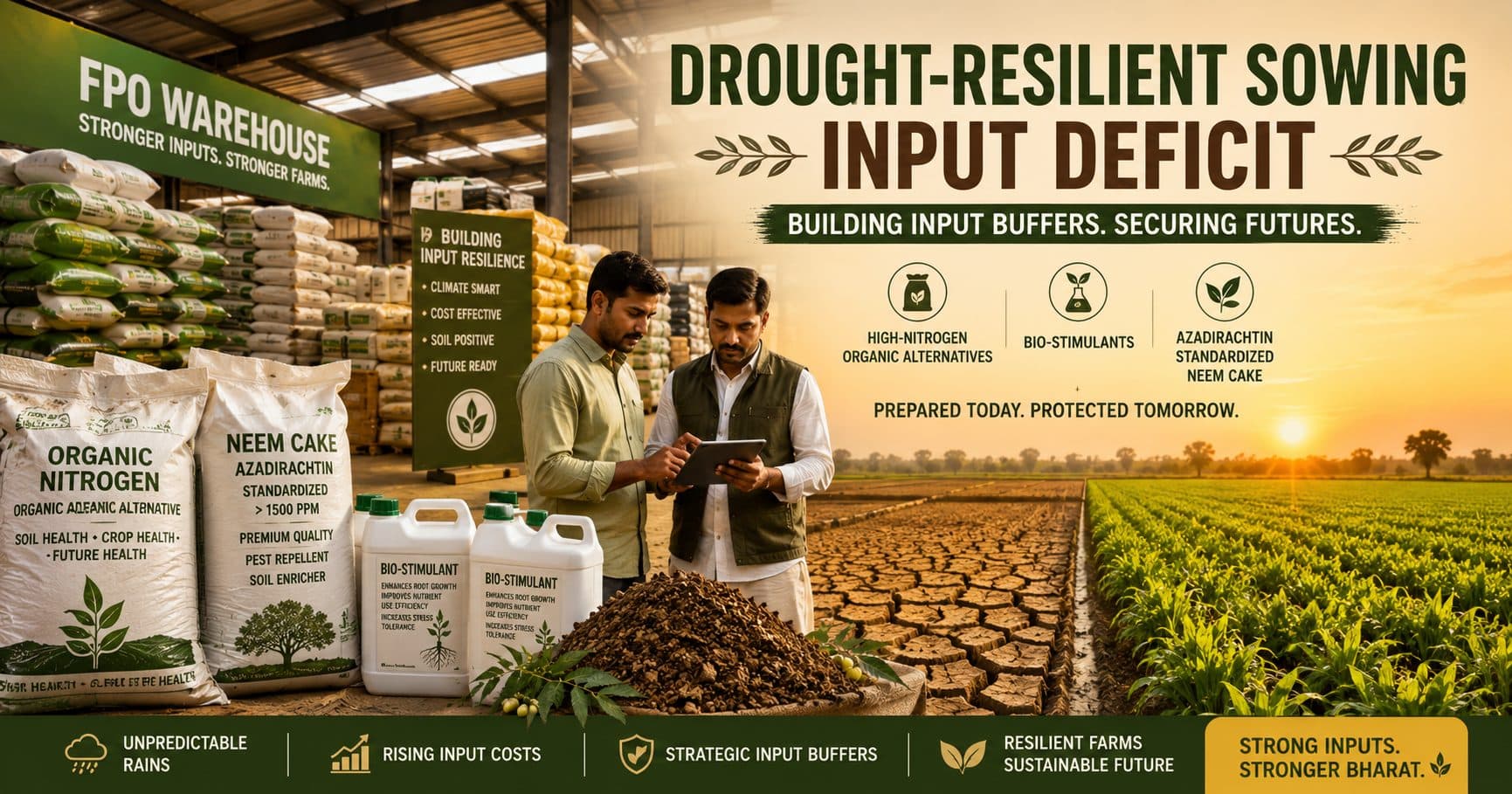Drought-Resilient Sowing Input Deficit: Why FPOs and Corporate Farms Are Building Massive Organic Input Buffers