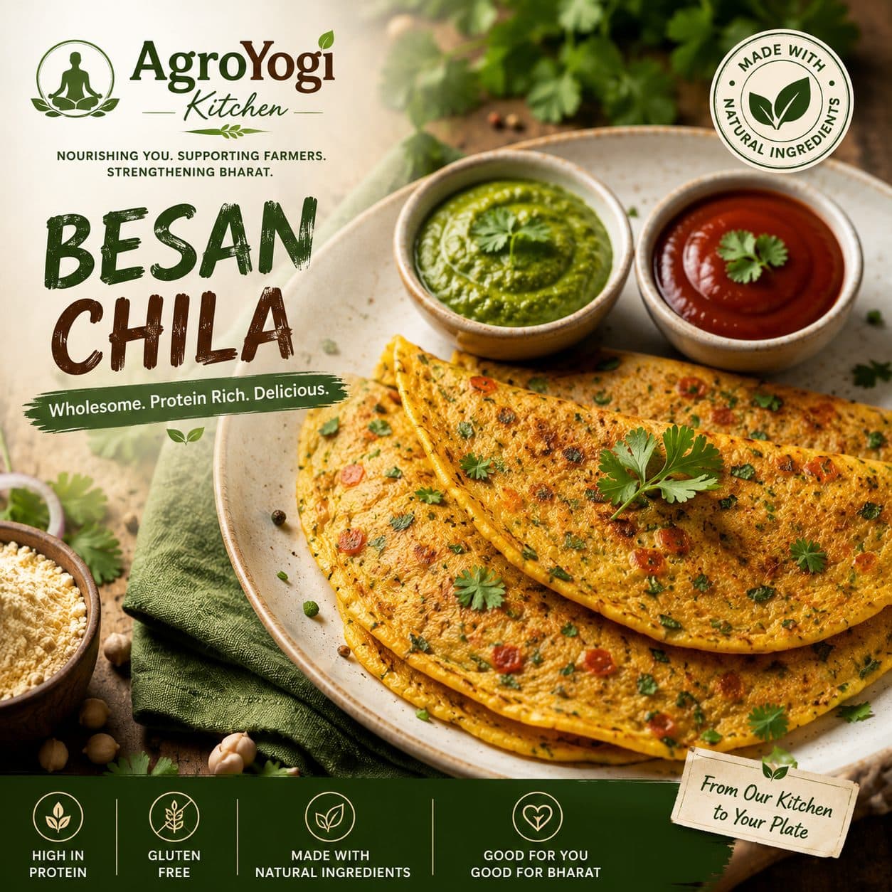 Morning Breakfast Besan Chilla